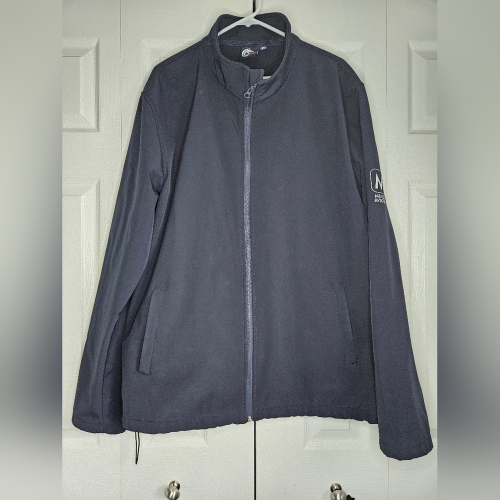 Soft Core Shell Navy Blue Zip Up Jacket Sz 3X